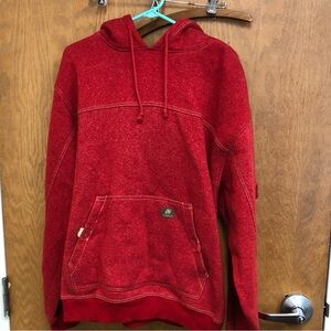 Red Hooded vintage heavy weight Sweatshirt with Pocket